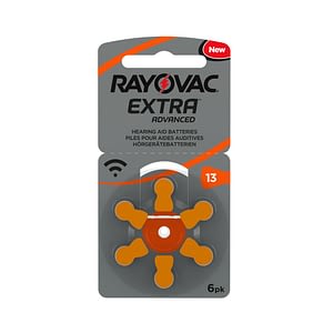 Rayovac Size 13 Hearing Aid Batteries Zinc Air Extra (pack of 6)