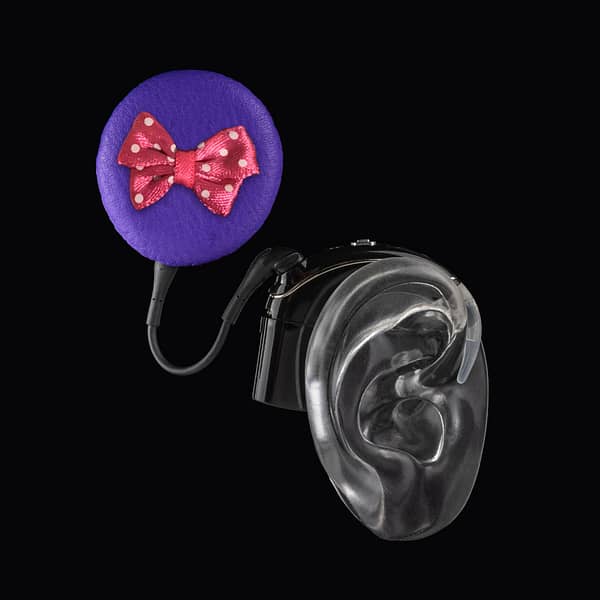 bow pink deafmetal hearing aid accessory
