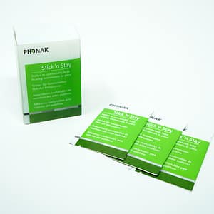 Phonak Stick ‘n Stay: Sticker Pads for Hearing Aids