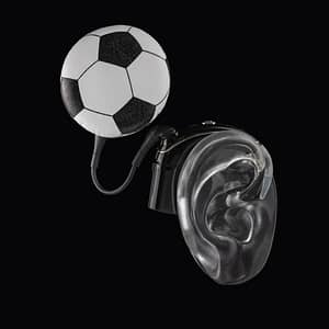 DeafMetal® Football – Cochlear Implant Jewellery