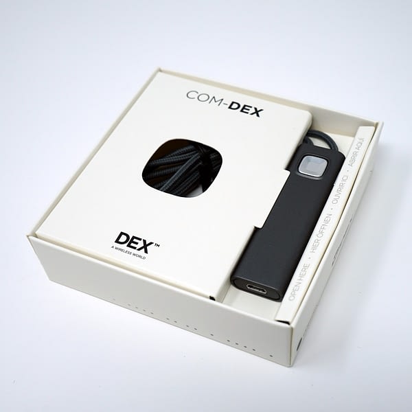 Image showing dark grey widex com dex in white packaging