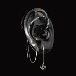DeafMetal® Z Heart – Hearing Aid Jewellery
