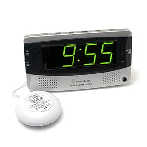 Dual Alarm Clock With Vibrating Pad