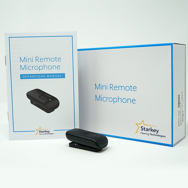 Starkey mini remote mic with box
