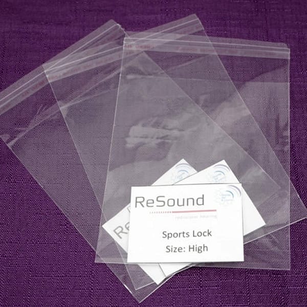 Hearing aid sports lock bags