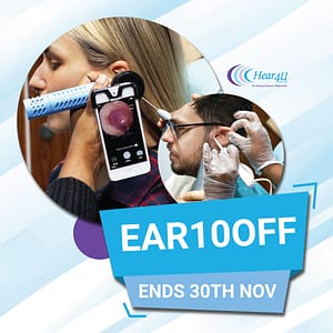 £10 off earwax removal graphic