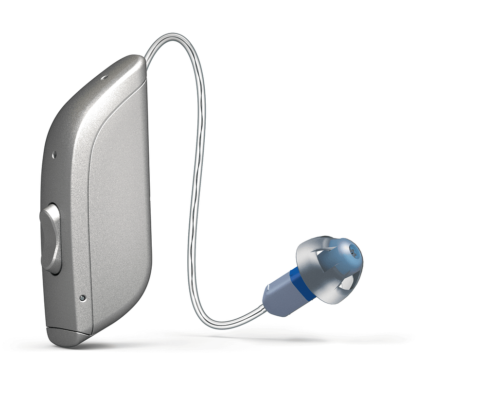 RS ONE Sparkling Silver Hearing Aid