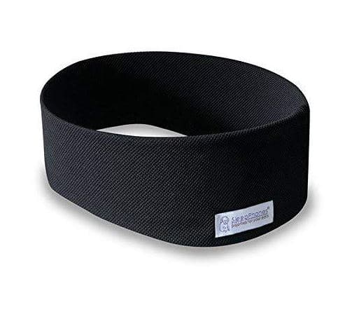 SleepPhones Headband Colour Black on White Background