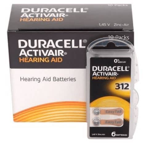 duracell battery type 312