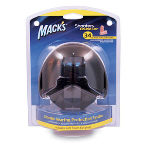 Mack’s Shooters Double Up Ear Defenders (Black)