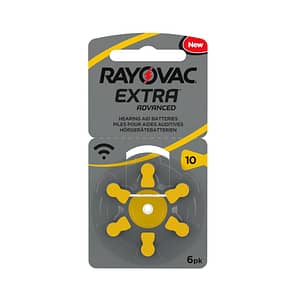 Rayovac Size 10 Hearing Aid Batteries Zinc Air Extra (pack of 6)