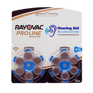 Rayovac ProLine Advanced Hearing Aid Batteries Size 675