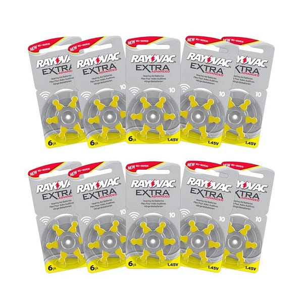 RAYOVAC Extra Hearing Aid Batteries Size 10 Box of 10 Hearing Aid