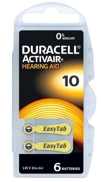 Duracell EasyTab/Activair Type 10