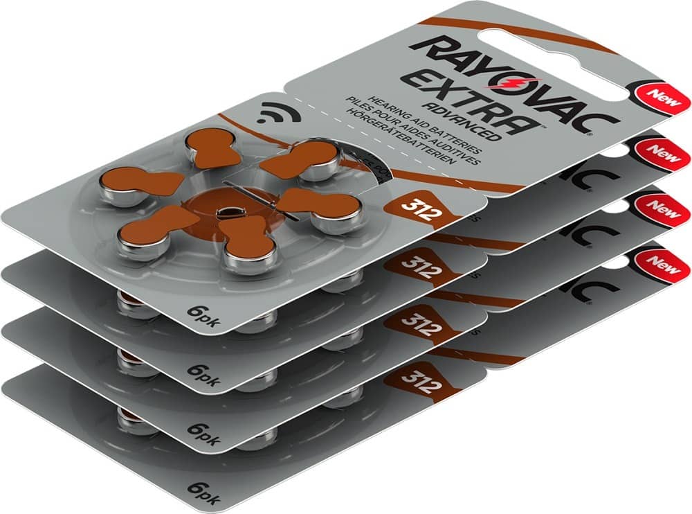 Rayovac Size 312 Hearing Aid Batteries Zinc Air Extra (pack of 6) - Hearing  Aid Accessory